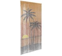 vidaXL Insect Door Curtain Palm Tree Print 100x220 cm Bamboo