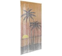 vidaXL Insect Door Curtain Palm Tree Print 90x220 cm Bamboo
