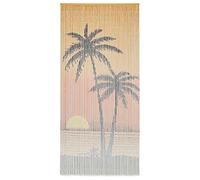 vidaXL Insect Door Curtain with 90 Strands of Fine Bamboo Stems Home Garden Elegant Quiet Mosquitoes Fly Window Screen Bamboo 90x200cm
