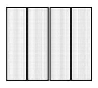 vidaXL 2x Insect Door Curtains with Magnet Blocks Black 200x80 cm Fly Screen