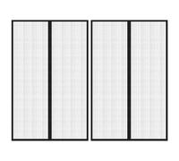 Insect Door Curtains with Magnet Blocks Windows Fly Screen Black 2 pcs vidaXL