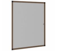vidaXL Insect Screen for Windows, Brown, 110 x 130 cm, Adjustable, Rectangular, Waterproof Mosquito Net, Breathable Mesh, Easy Installation, DIY