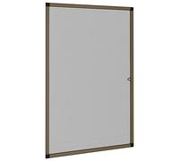 vidaXL Insect Screen for Windows - Brown Aluminium Frame 80x120 cm, Black Fibreglass Mesh, Cuttable, Easy Install, Insect Protection