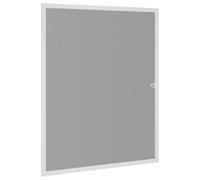 vidaXL Insect Screen for Windows - Adjustable Alu Frame, UV Fiberglass Mesh, White 100x120 cm