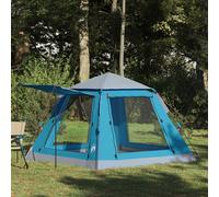 vidaXL Instant Tent with Rainfly 3-Person Quick-Release with Roof Blue