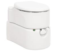 vidaXL Integrated Camping Toilet White 24+17 L HDPE&Steel