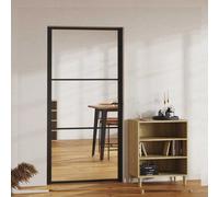 Vidaxl Interior Door Esg Glass And Aluminium 102.5X201.5 Cm Black