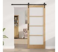 vidaXL Interior Door with Glass ORKDAL Brown 83 x 202 cm