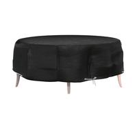 vidaXL Island Lounge Cover 8 Eyelets 188x50 cm Round, Black