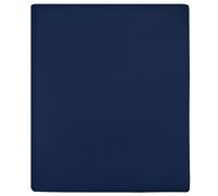 vidaXL Jersey Fitted Sheets 2 pcs Navy Blue 100x200 cm Cotton