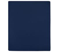 vidaXL Jersey Fitted Sheets 2 pcs Navy Blue 90x200 cm Cotton