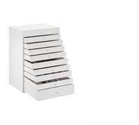 vidaXL Jewellery Box 10-Layer with Watch Holders White 29x20.5x40.5 cm