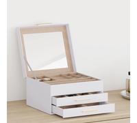 vidaXL Jewellery Box 3-Layer White 23x20.5x14 cm