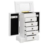 vidaXL Jewellry Case with Mirror MDF 25x13.5x34cm Holder Cabinet Storage Box