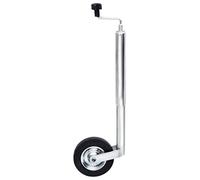 vidaXL Jockey Wheel for Trailer Car Jack Adjustable Jockey Rubber Wheel Trailer Portable Car Lift Floor Jack 48 mm Galvanized Steel