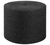 vidaXL Jute Rope 8 mm Black 100% Tossa Jute