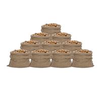 vidaXL Jute Sacks - 100% Natural Multipurpose - Pack of 10 - 100 x 110 cm - 340 gsm