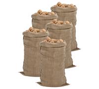 Vidaxl Jute Sacks 5 Pcs 65X135 Cm 100% Jute 340 Gsm, Brown