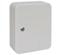 vidaXL Key Box with Lock Ivory 20 x 7.5 x 25 cm Steel