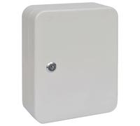 vidaXL Key Box with Lock Ivory 20 x 7.5 x 25 cm Steel, Home Office Key Organizer