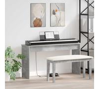 vidaXL Piano Stand Concrete Grey 120 x 32 x 64 cm Wood Composite Modern Wooden Keyboard Stand for Your Living Room - Robust Companion for Instruments and Practice