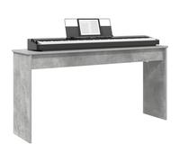 vidaXL Piano Stand Concrete Grey 130 x 32 x 64 cm Wood Composite Modern Wooden Keyboard Stand for Your Living Room - Robust Companion for Instruments and Practice