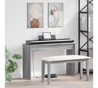 vidaXL Keyboard Stand Grey Sonoma 100 x 32 x 64 cm Engineered Wood