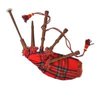 vidaXL Kid’s Scottish Great Highland Music Bagpipes, Junior Playable Bagpipes for Children, Bagpipe for Beginners, Red Royal Stewart Tartan