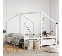 vidaXL Kids Bed Frame White 2x(80x200) cm Solid Wood Pine