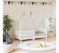 vidaXL Kids Bed Frame White 70x140 cm Solid Wood Pine