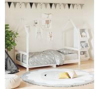 Kids Bed Frame Bedstead Wooden Base White 80x160 cm Solid Wood Pine vidaXL