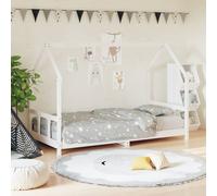 Kids Bed Frame Bedstead Wooden Base White 90x190 cm Solid Wood Pine vidaXL