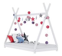 Vidaxl Kids Bed Frame White Solid Pine Wood 70X140 Cm