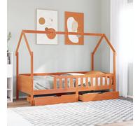 Kids Bed Frame with Drawers Bed Base Children's Bed Solid Wood Pine vidaXL