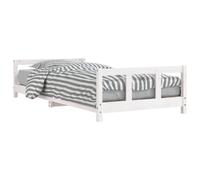 vidaXL Kids Bed Frame Wooden Bed Base Bedstead White 90x200 cm Solid Wood Pine
