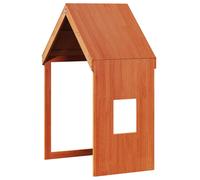 vidaXL Kids' Bed Roof Wax Brown 60x99x139.5 cm Solid Wood Pine, Brown