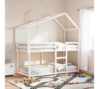 vidaXL Kids' Bed Roof White 203x95.5x142 cm Solid Wood Pine