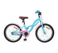 vidaXL Kids Bike 18'' for 5-7 Years Old Light Blue, Adventure Bike, Classic Design, Adjustable Handlebars, Kids Bicycle, Youth Cycle, Outdoor Fun, Pedal Gear for Children