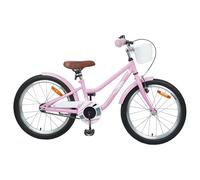 vidaXL Kids Bike 18'' for 5-7 Years Old Light Pink, Classic Kids Bicycle, Adjustable Handlebars, Safe ChildrenS Bike, Single Gear Design, Easy Ride for Youngsters