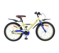 vidaXL Kids Bike 18'' for 5-7 Years Old Yellow, Kids Bike, Classic Adjustable Handlebars Seat, Single Speed Bicycle, Neighborhood Street Cycle, Easy Ride