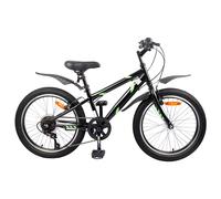 vidaXL Kids Bike 20'' 6-Speed for 6-11 Years Old Black