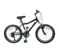 vidaXL Children's Bicycle 24 Inch 6-Speed for 8-12 Years Old Black, Alloy Frame, Classic Design, Adjustable Handlebars, Comfortable Seat, Easy Assembly, Durable, Low Maintenance, Safe