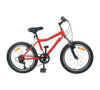 vidaXL Kids Bike 24'' 6-Speed for 8-12 Years Old Red