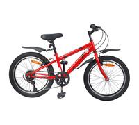 vidaXL Kids Bike 24'' 6-Speed for 8-12 Years Old Red