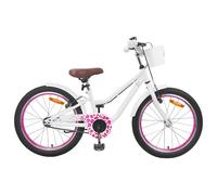 vidaXL Kids Bike with Training Wheels 18'' for 5-7 Years Old White