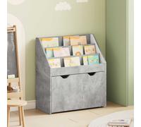 vidaXL Kids Bookshelf Concrete Grey 60 x 29.5 x 69 cm Engineered Wood