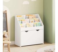VidaXL Kids Bookshelf White 60 X 29.5 X 69 Cm Engineered Wood