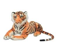 vidaXL Kids Child Tiger Toy Cuddly Plush Stuffed Play Soft Animal Brown XXL