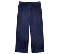vidaXL Kids' Dark Blue Velvet Pants - Comfortable and Warm Straight Fit Trousers with Elastic Waistband, Size 116 for 5-6 Years