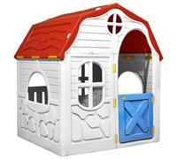 Vidaxl Kids Foldable Playhouse With Working Door And Windows